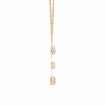 Y-Necklace with Pear, Baguette, and Oval Gemstones
