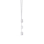 Y-Necklace with Pear, Baguette, and Oval Gemstones